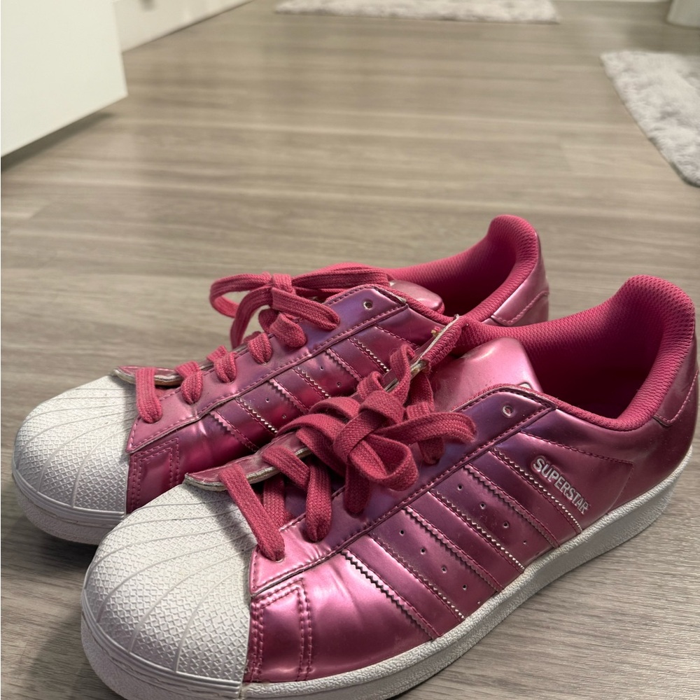 Pink Adidas Superstar Sneakers